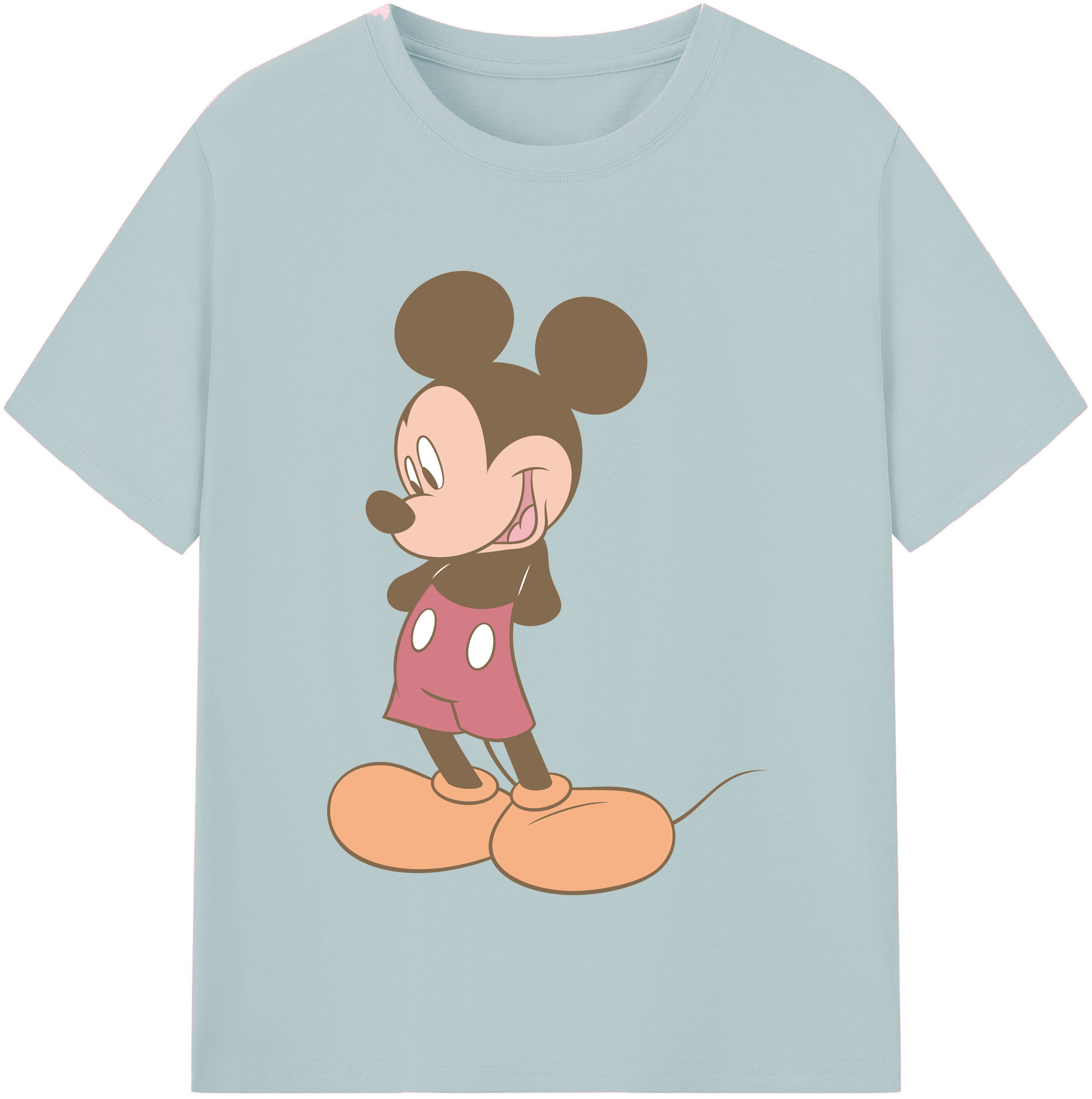 （画像用） ミッキーマウス Mickey Mouse 綿100％半袖Tシャツ（フロントプリント）